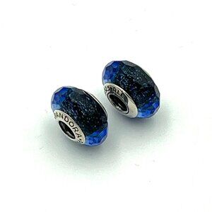 Pandora Fascinating Blue Murano Glass Charm - Set of 2